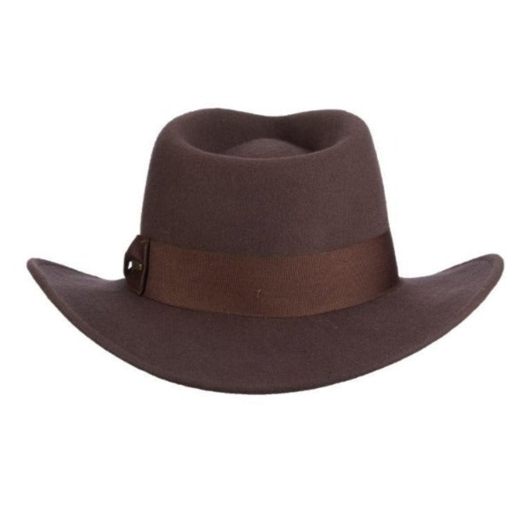 Indiana Jones Felt Safari Fedora Hat -  Belloq - Picture 4 of 6